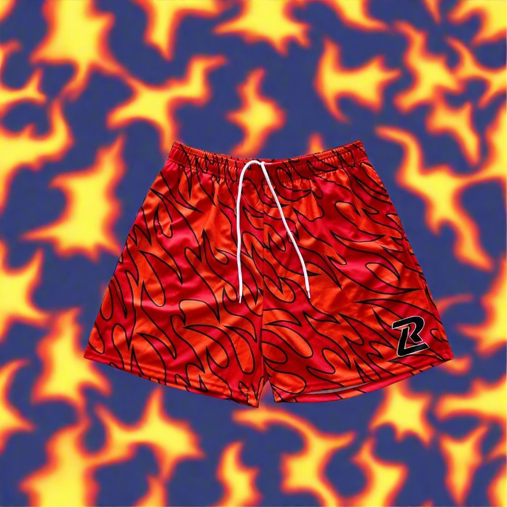 Orange Fire Shorts