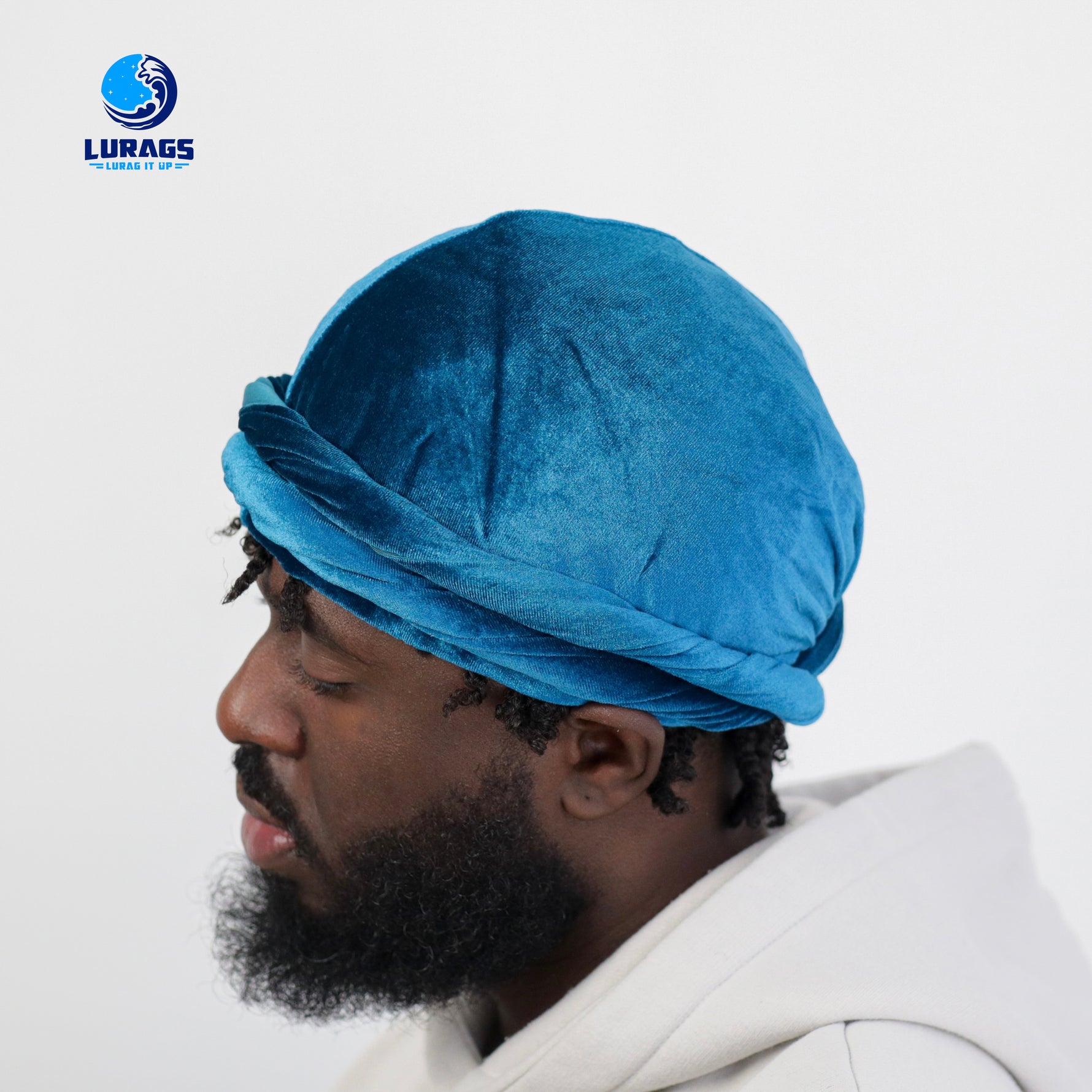 blue halo turbans  that's pre tied 