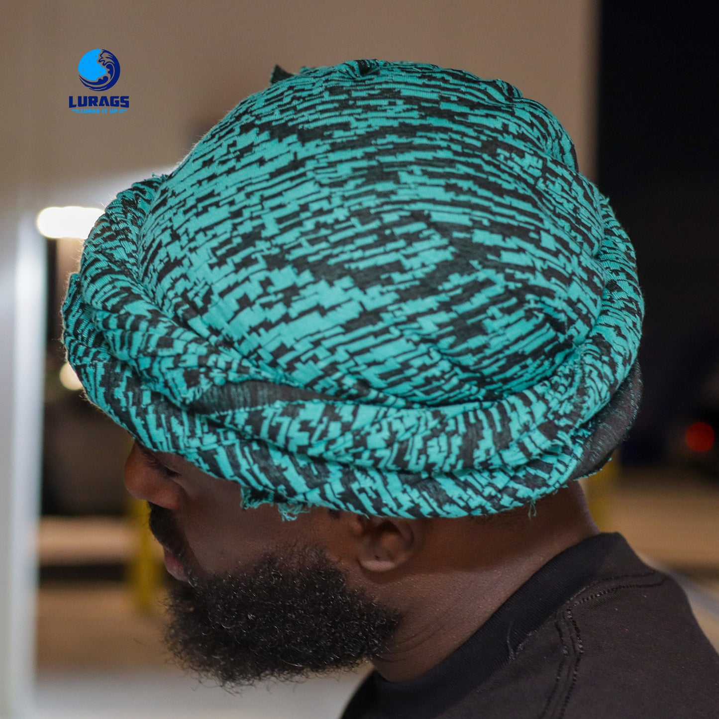 green head wrap for men