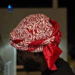 red male turban with velvet fabric 