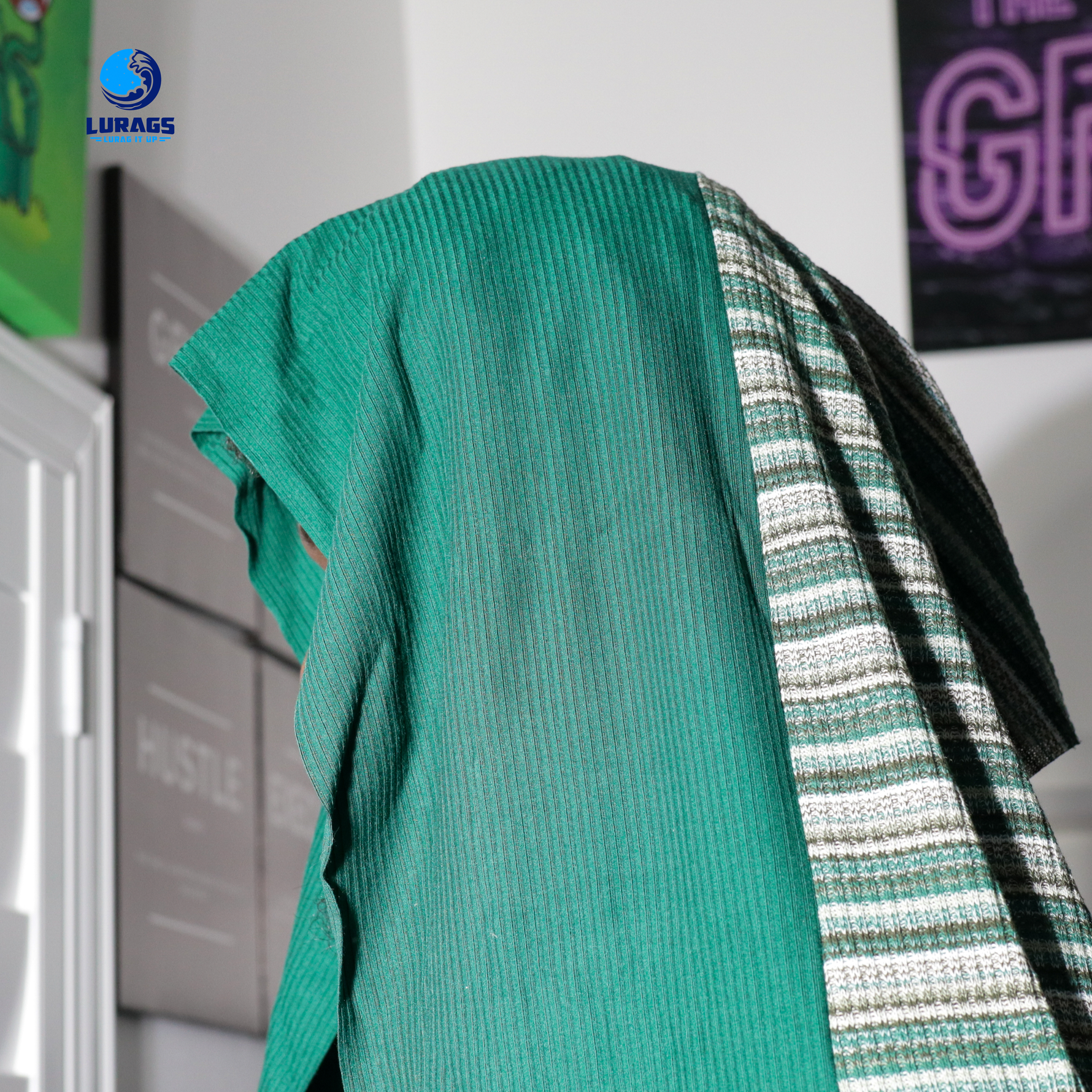 green striped scarf