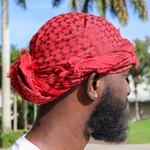 Red Head Wrap with red strings 