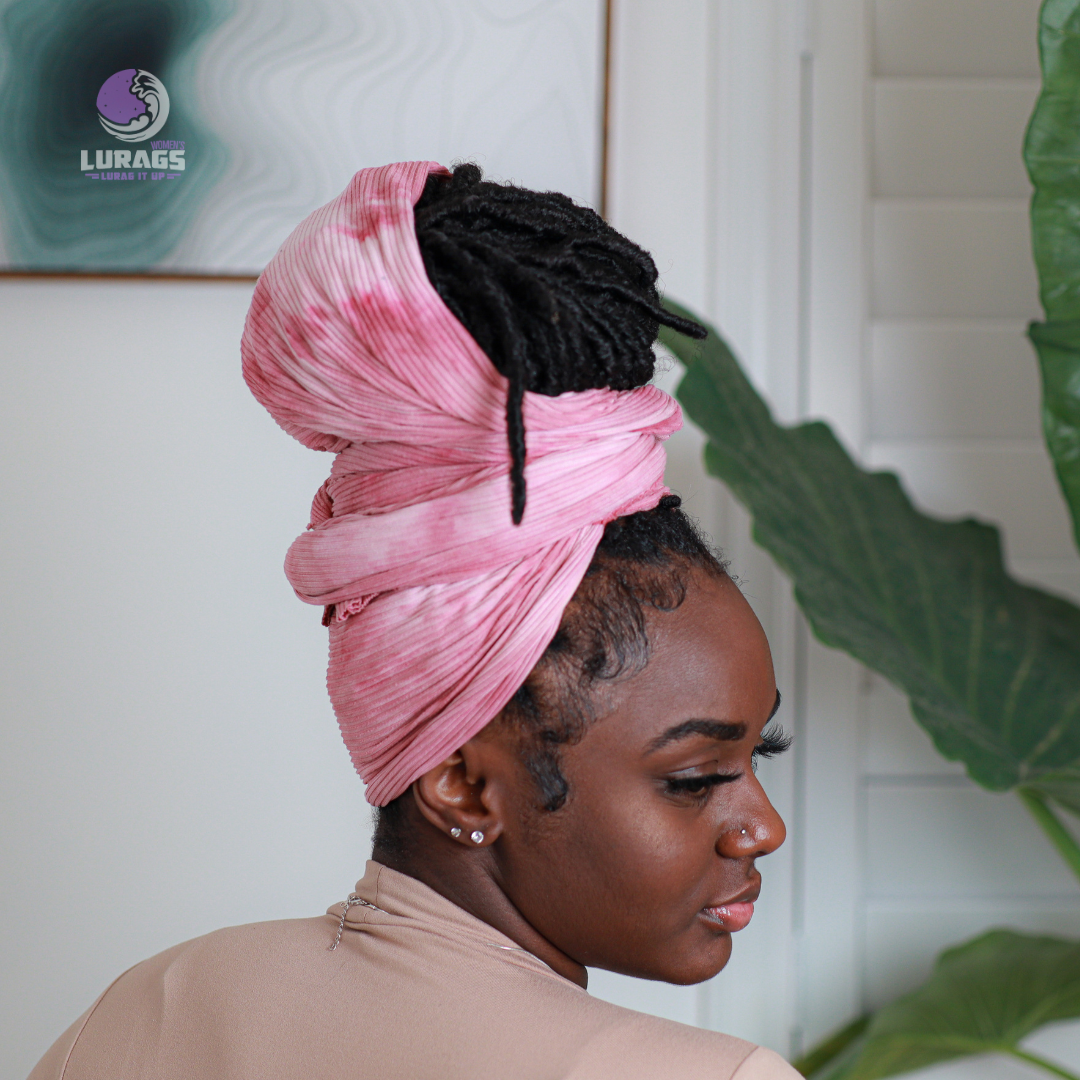 pink head wrap