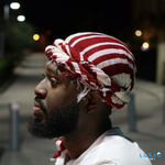 red and white male turban