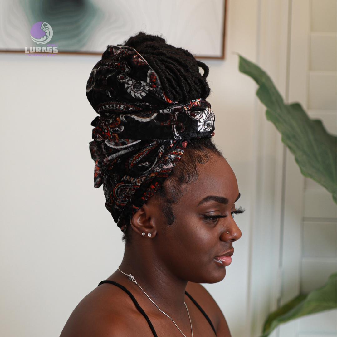 black womens head wrap