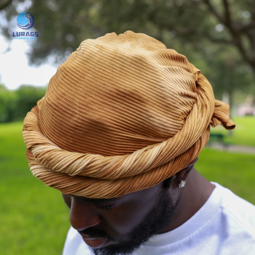 Brown Tie Dye Male Turban