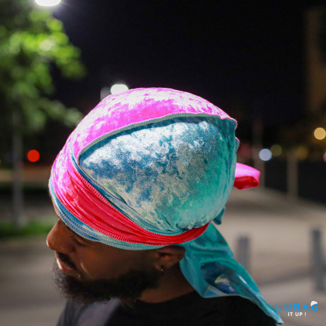 blue and pink durag