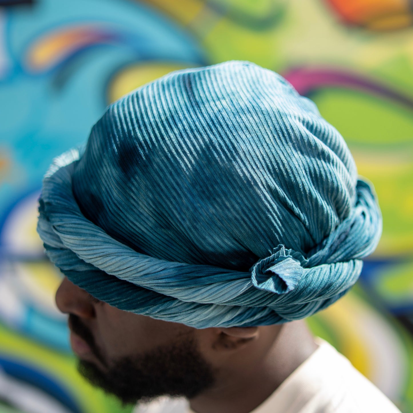 Ocean Tie Dye Male Turban