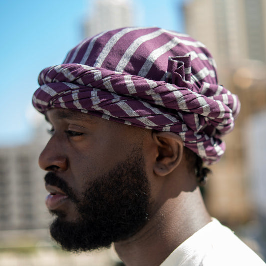 Purple Haze Striped Male Turban