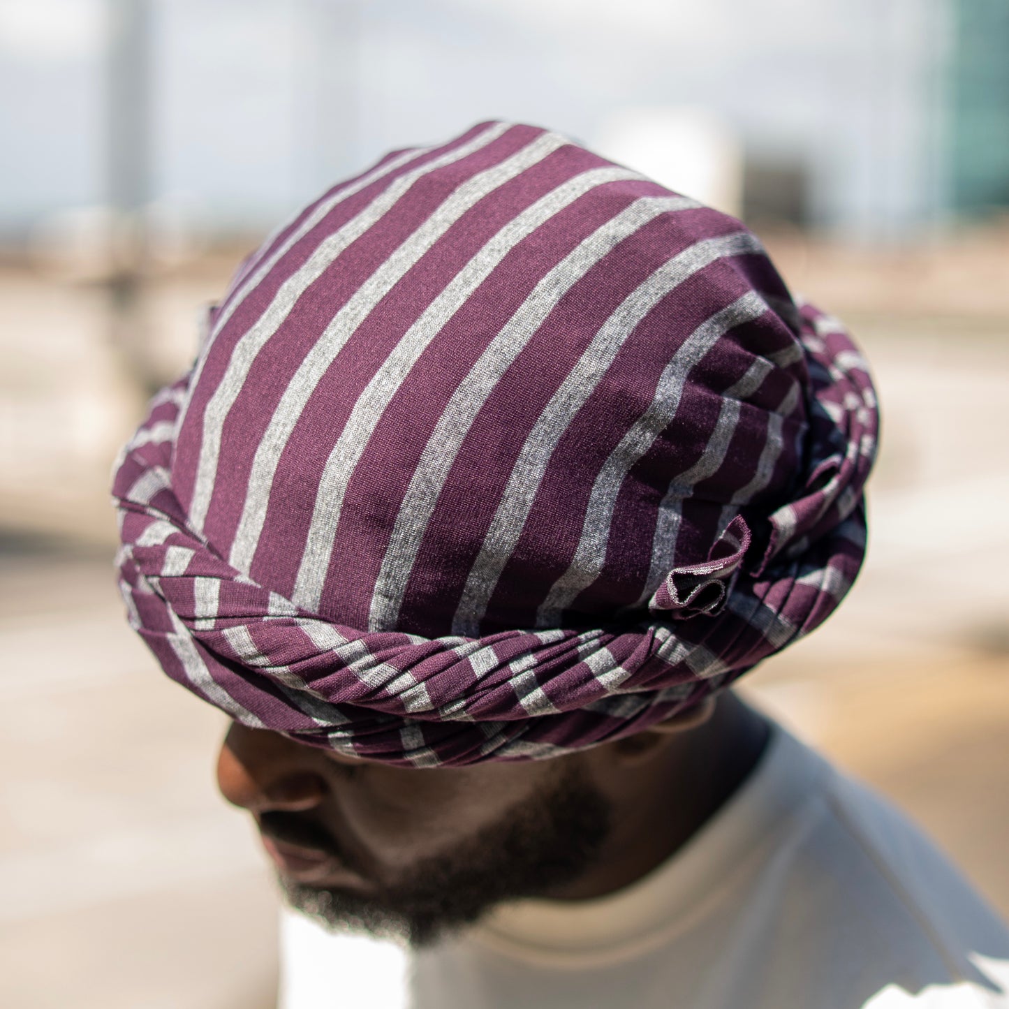 Purple Haze Striped Male Turban